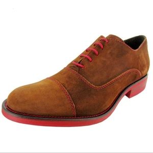 Donald J. Pliner Brown Suede Lace-Up Shoe
